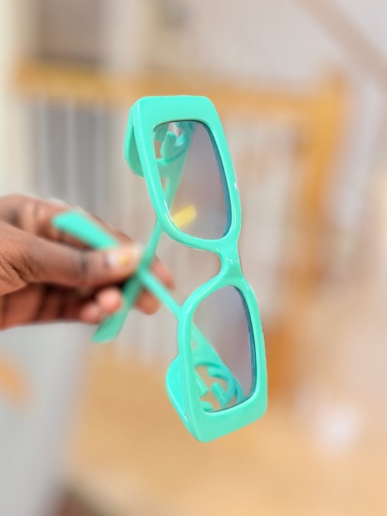 Mint Green Rectangular Sunglasses main image 4